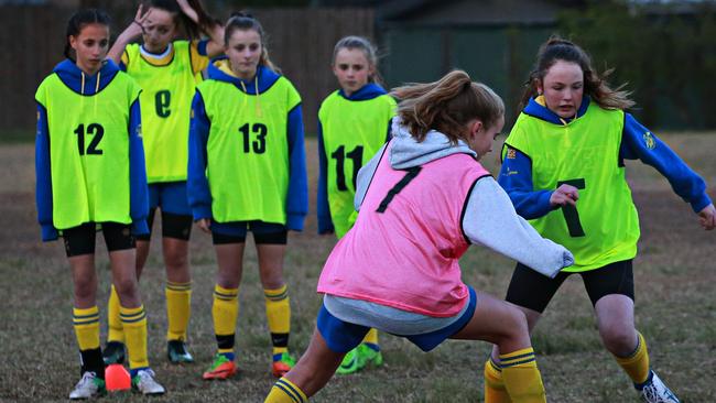 The Vikings in Belrose are fighting against sexism in girls soccer. Pic: Adam Yip/ Manly Daily