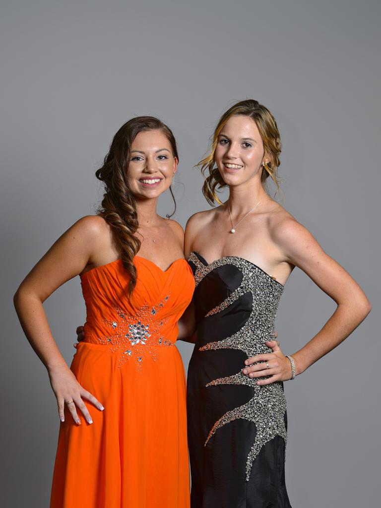 Shiann Paterson and Samantha Hadfield at the 2014 Good Shepherd Lutheran College formal at the Darwin Convention Centre. Picture: NT NEWS