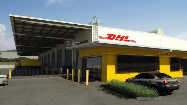 Artist impression of a DHL Express centre planned for Molendinar.