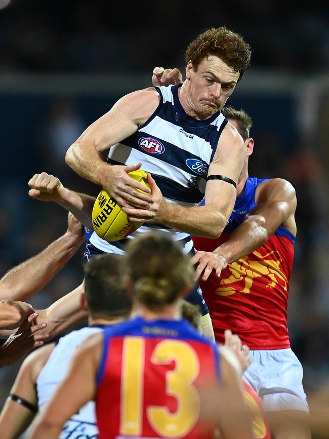 Rohan plays AFL for the Geelong Cats. Picture: Quinn Rooney/Getty Images.