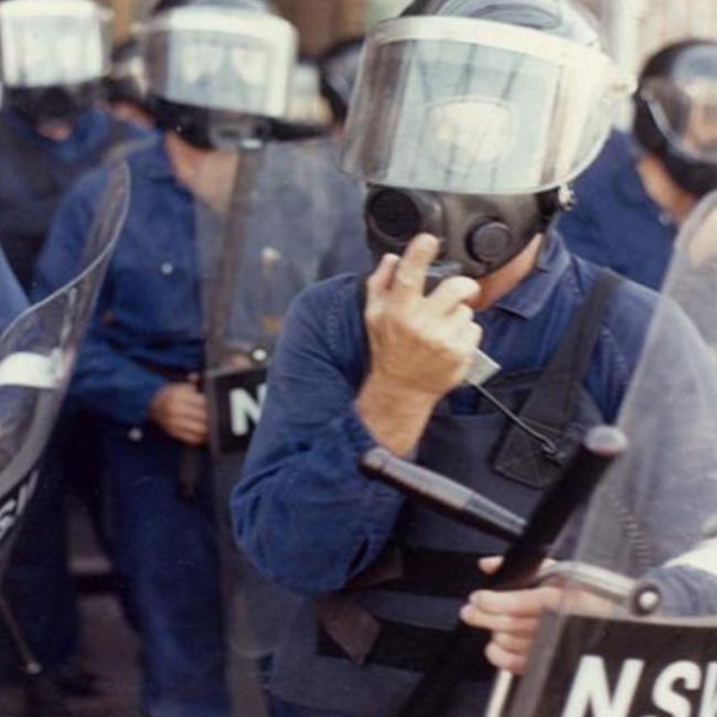 Prison officers in riot gear fought against rioting prisoners from Wing 13 of Long Bay Jail. Picture: Supplied