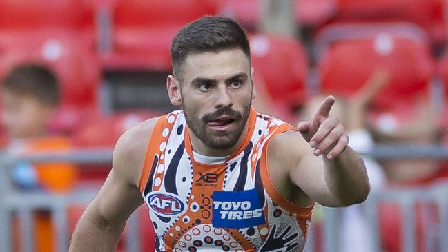 Stephen Coniglio was superb in GWS Giants win with three goals and 36 disposals. Picture: AAP Image/Craig Golding.