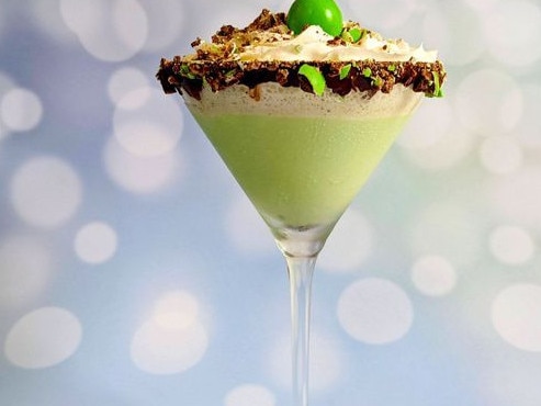 Choc-mint mudslide cocktail.