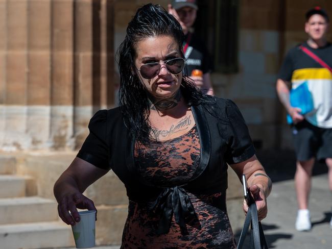 ADELAIDE, AUSTRALIA - NewsWire Photos February 27, 2024: Kimberley Vera Hudson. who allegedly threatened emergency services workers with an axe after crashing and rolling her car pictured at Magistrates court. Picture: NCA NewsWire (No By-Line Thanks)