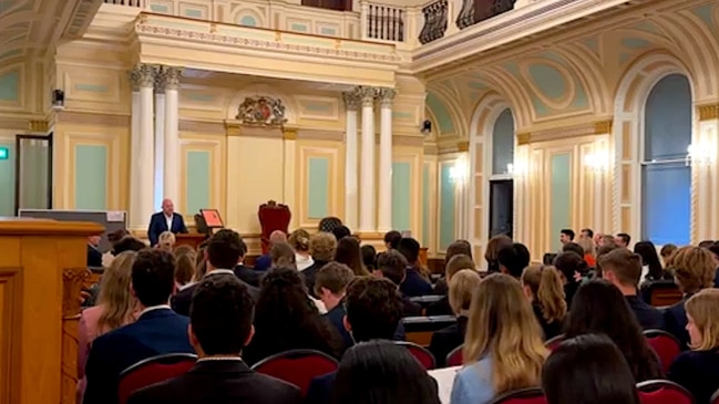 Speaker Curtis Pitt addresses Youth parliament