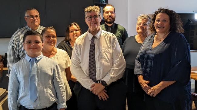 David Woodroffe was surrounded by family after he was officially sworn in as the first Aboriginal Local Court Judge in the Northern Territory on Tuesday, January 3.