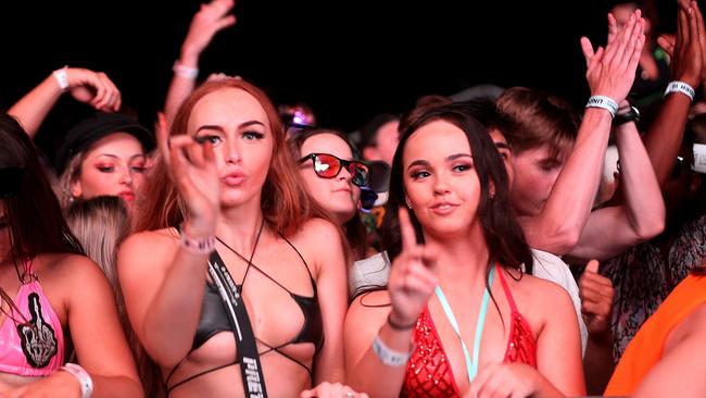 The Grass Is Greener music festival at the Cairns Showgrounds. Tanlia Bellamy and Bo Dormer. PICTURE: STEWART MCLEAN