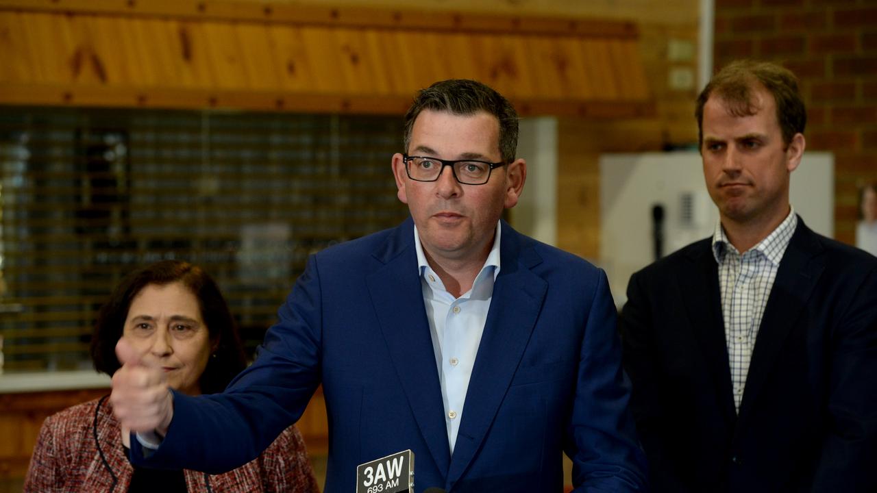 Victorian Premier Daniel Andrews and Energy Minister Lily D’Ambrosio made the announcement in Bayswater. Picture: NCA NewsWire / Andrew Henshaw