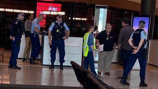 NSW police support health authorities at Sydney airport. Picture: Supplied