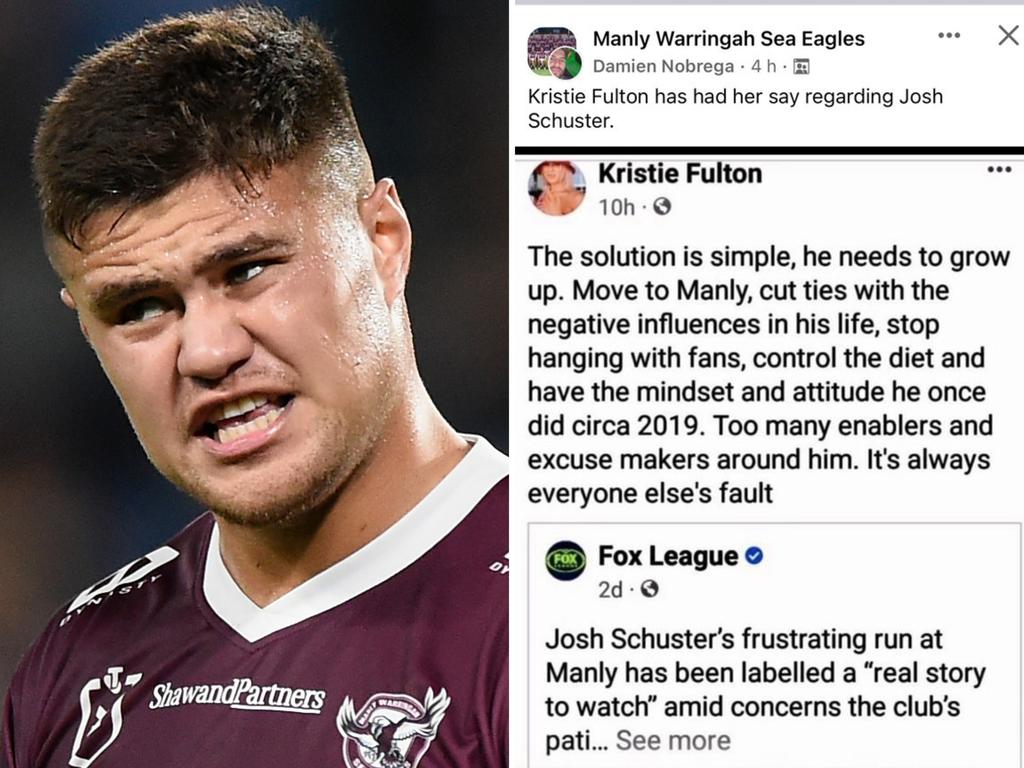 NRL 2023: Manly Sea Eagles, Josh Schuster performance, fitness, stood down,  injuries, Anthony Seibold, Daly Cherry-Evans, criticism, Kristie Fulton