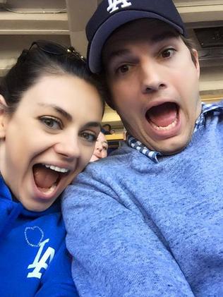 Ashton Kutcher and Mila Kunis. Picture: Facebook