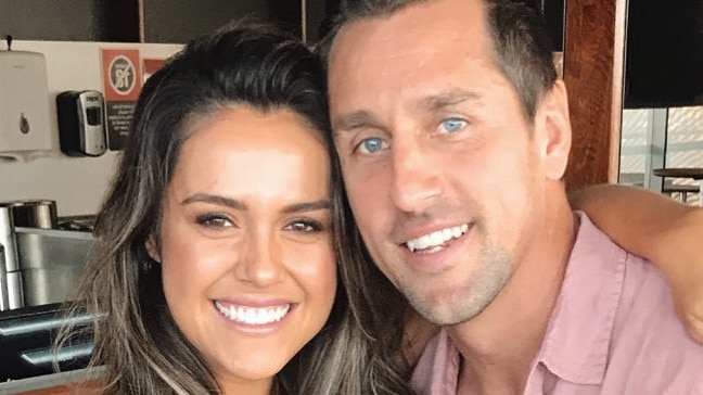 Mitchell Pearce and his fiancee Kristin Scott. Picture: instagram https://www.instagram.com/mitchpearce_7/?hl=en