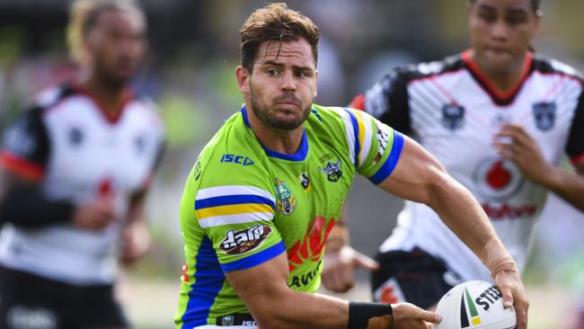 Aidan Sezer has settled his future with the Raiders, opting to extend his stay with club until 2020. Picture: AAP