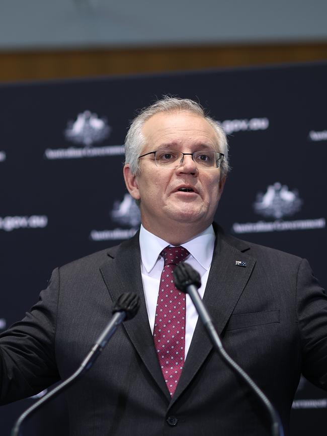 Prime Minister Scott Morrison said the condition of the fresh Pfizer allocation was the return of jabs to regional areas. Picture: Gary Ramage