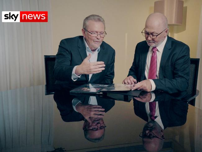 Greg Rudd goes through old photos with host Chris Kenny on Sky's Men In The Mirror.