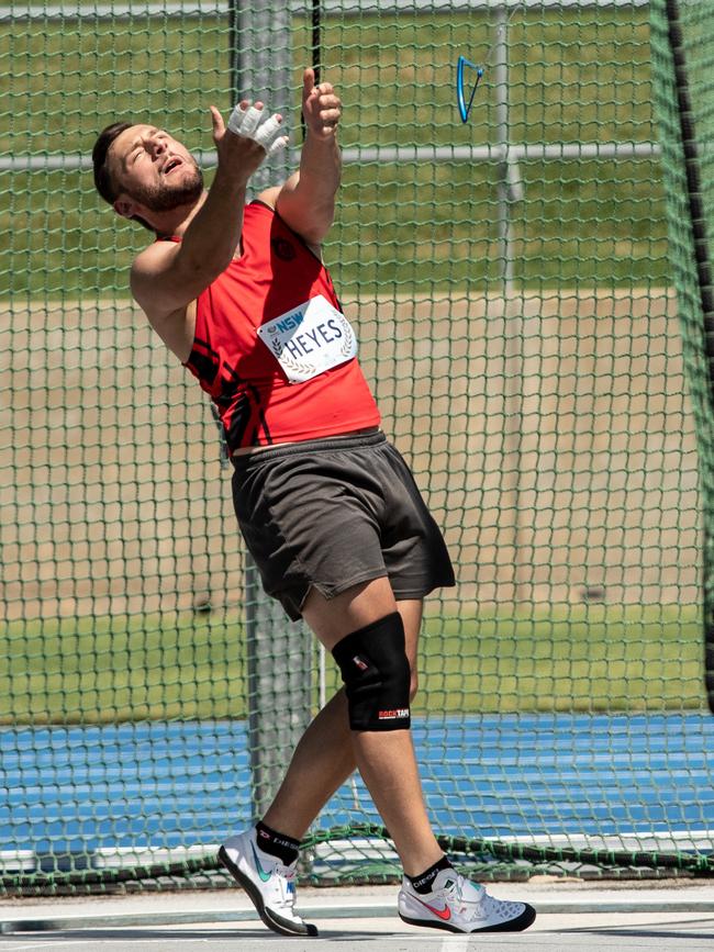 Tim Hayes from Gladesville in the hammer.