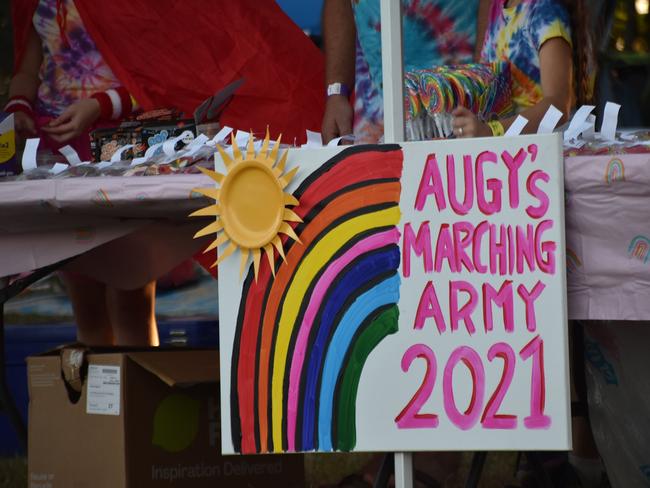 ‘He said it would look like sunshine, lollipops and rainbows, which is why our team theme is rainbows’. Picture: Lillian Watkins