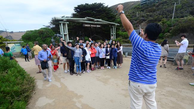 Tourists normally flock to the sign. Picture: Mitch Bear