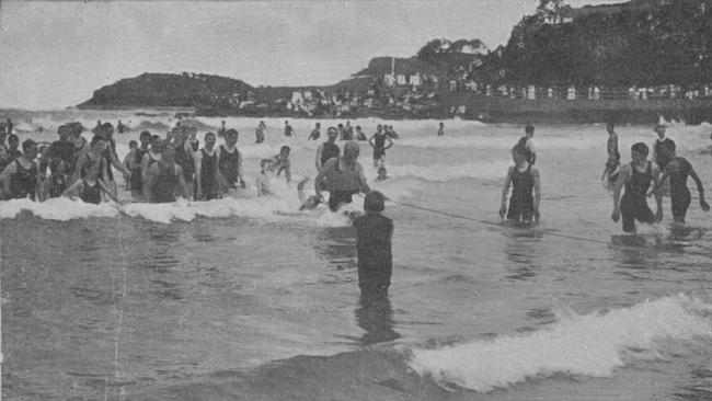 Edward Eyre during a mock rescue. Picture Northern Beaches Library