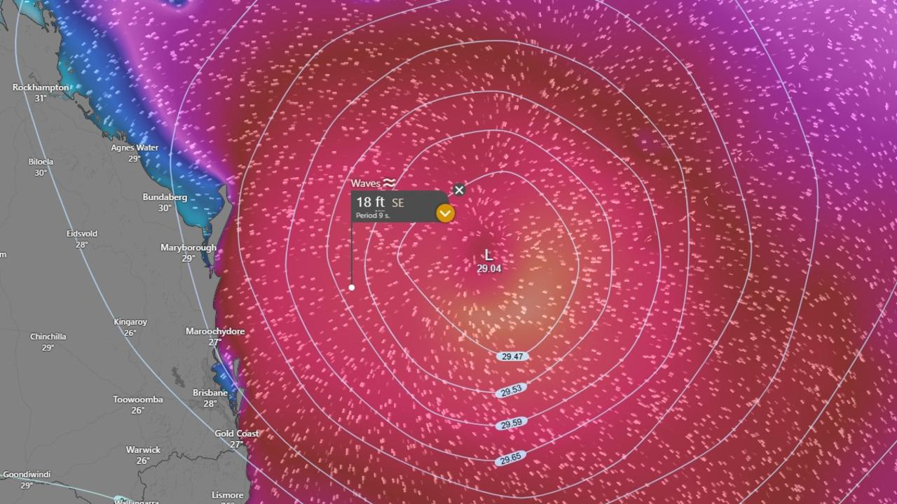 Tropical Cyclone Alfred is creating massive swell from Bundaberg through to Gold Coast.