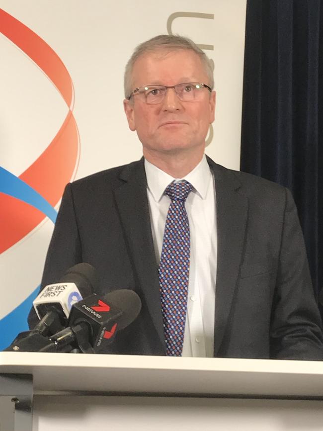 SA Chief Psychiatrist Dr John Brayley at SA Health press conference on 2019 bushfires. Picture Brad Crouch