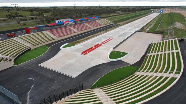 Track preparation is nearly complete at the new Dragway at The Bend drag strip. Picture: Facebook.