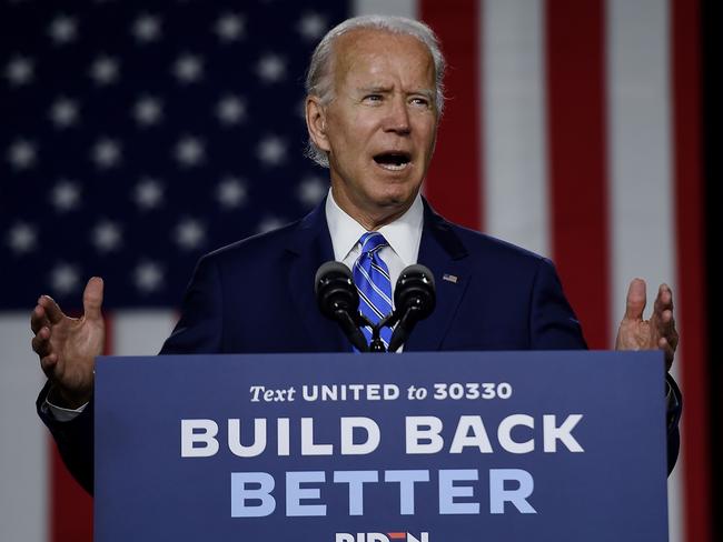 Democratic presidential candidate and former Vice President Joe Biden has promised to choose a woman as his deputy. Picture: AFP