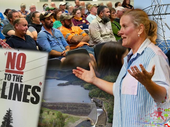 Landowners in the path of potential high-voltage power lines connecting the Borumba Dam Â hydro project to the state power grid want an inquiry into the impacts of renewable energy infrastructure on rural and regional Australians.