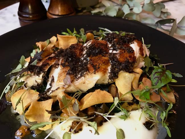 The Crispy Truffle Skin Chicken Breast. Picture: Jenifer Jagielski