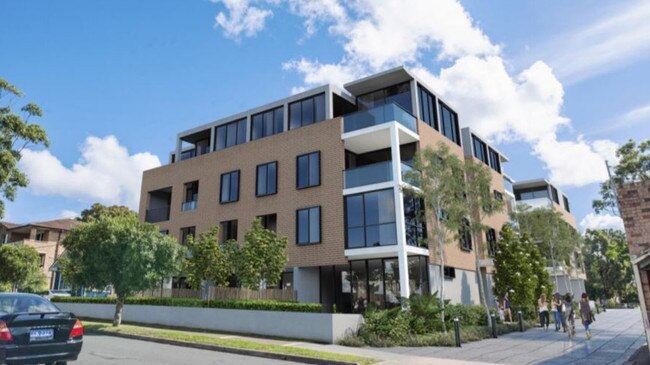 An artist’s impression of the Engadine Tavern carpark residential flat buildings. Picture: Supplied