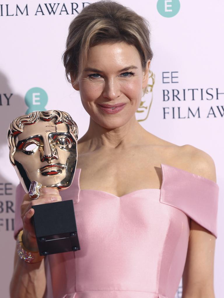 Zellweger took out the BAFTA for Best Actor. Picture: AP.