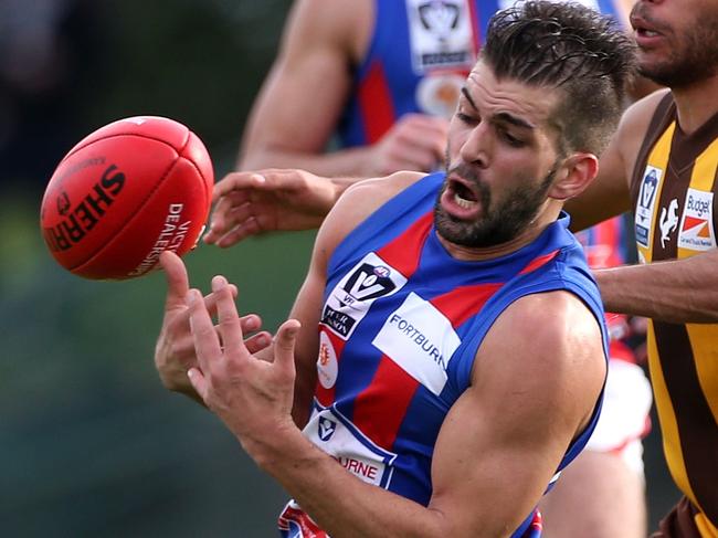 Tom Langford in action during his days with Port Melbourne. Picture: Mark Dadswell