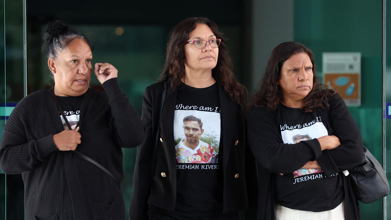 Supporters of Jeremiah Rivers at the coronial inquest into his disappearance. Picture: Liam Kidston