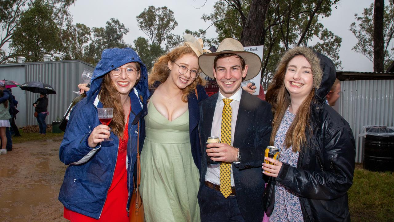 Eliza, Izzy, Seb and Rebecca at the 2022 Burrandowan Picnic Races. Picture: Dominic Elsome