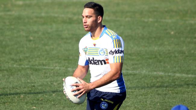 Corey Norman trains with the Eels. Picture: Stephen Cooper