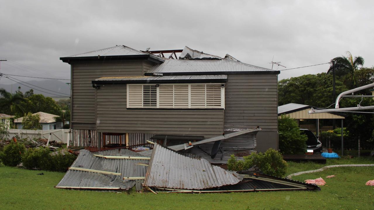 Damage at the Miller’s house on Bowen Street, The Range, after Severe Tropical Cyclone Marcia in 2015. Picture: Contributed