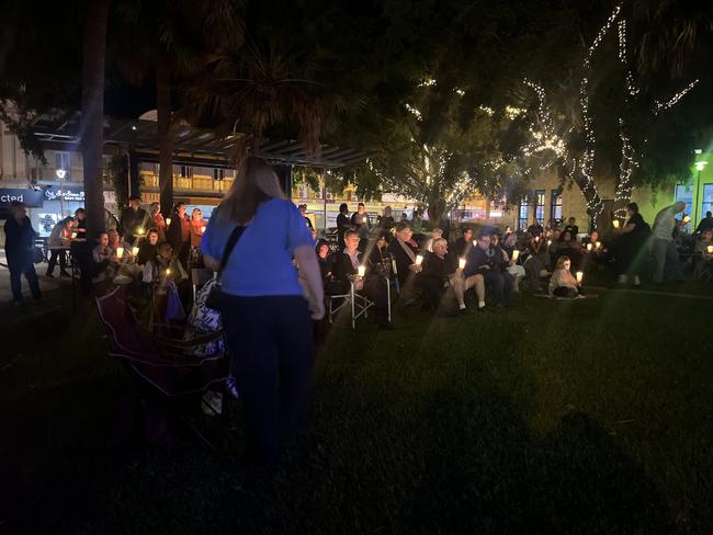 Maryborough's vigil in memory of domestic violence victims.