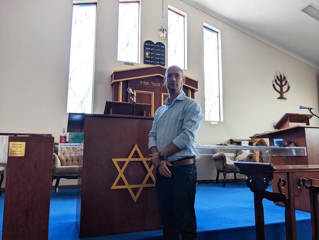 Rabbi Adi Cohen at Temple Shalom on Isle of Capri. Picture: Keith Woods.