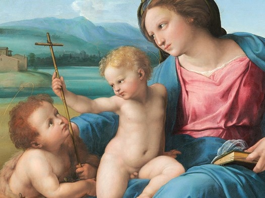 Raphael, The Alba Madonna, c. 1510, oil on panel transferred to canvas, Andrew W. Mellon Collection