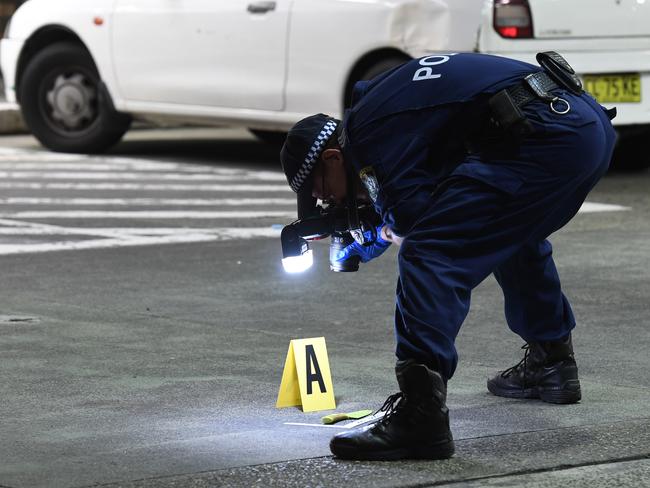 Two crime scenes were setup after the attack. Picture: Gordon McComiskie