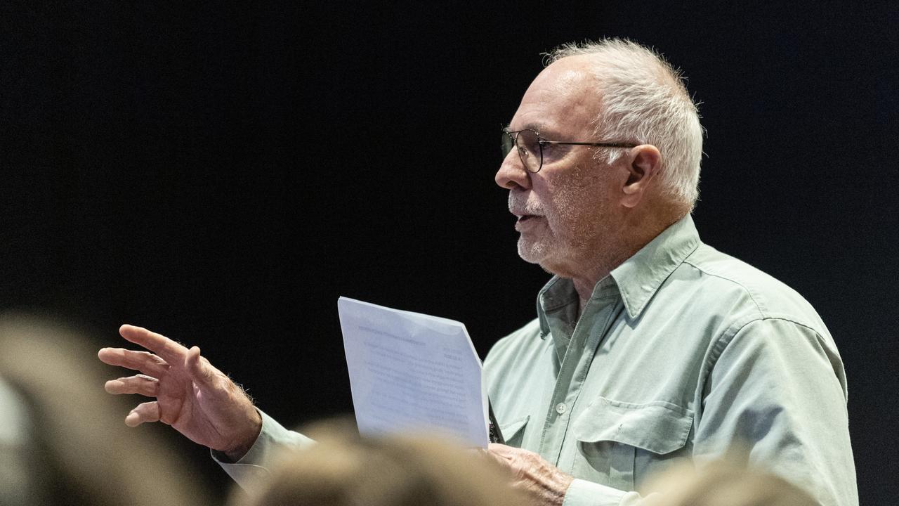 Shaen Egan asks a question at the Toowoomba Community Safety Forum at Empire Theatres, Wednesday, February 15, 2023. Picture: Kevin Farmer