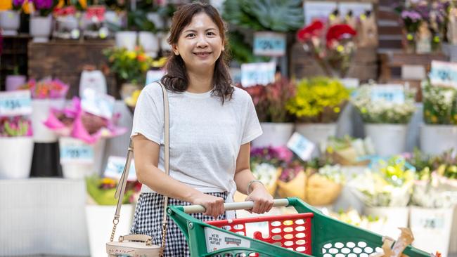 Shoppers like Queena Wu are paying hundreds of dollars more for groceries per year. Picture: NewsWire / Sarah Marshall