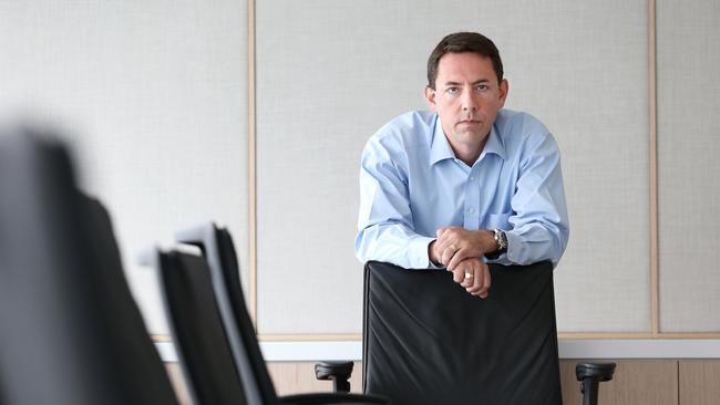 Outgoing Fletcher Building chief Mark Adamson at their offices in Sydney.