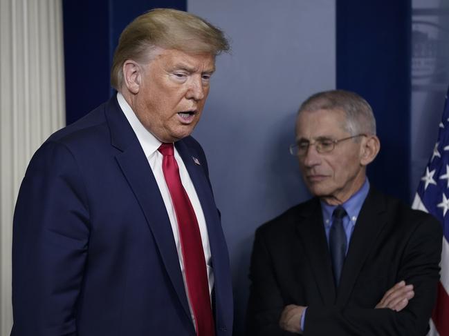 Donald Trump and Anthony Fauci had a contentious relationship. Picture: Getty Images