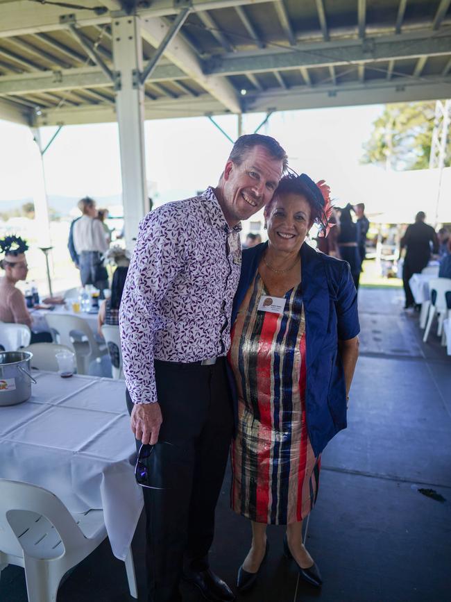 Greg Stanton and Angela Toppin having a lovely day at the races.