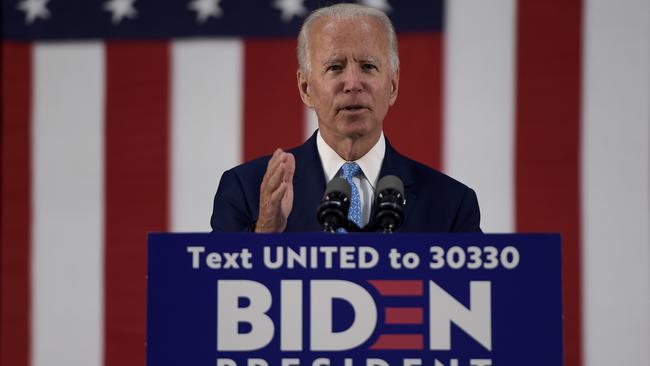 It remains unclear if Joe Biden will appear with his running mate for a formal announcement or if there will be a virtual event. Picture: AFP