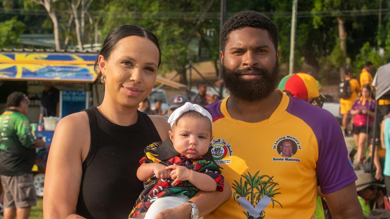 Leshia Fuller, Alaia Whap and Wyleigk Whap at the Kanaka Proud Cup. Saturday 4 November 2023 Picture: Michaela Harlow