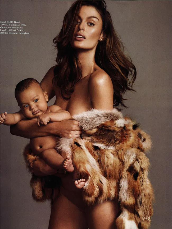 Nicole Trunfio is pictured as she appears in the Australian edition of Elle magazine.