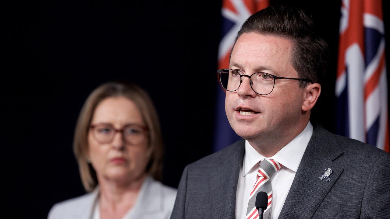 Police Minister Anthony Carbines and Premier Jacinta Allan. Picture: David Geraghty/NCA NewsWire