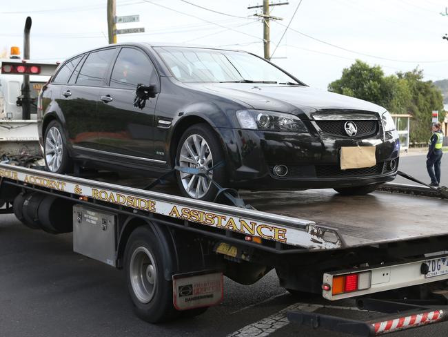 A black Holden was found abandoned nearby. Picture: David Crosling